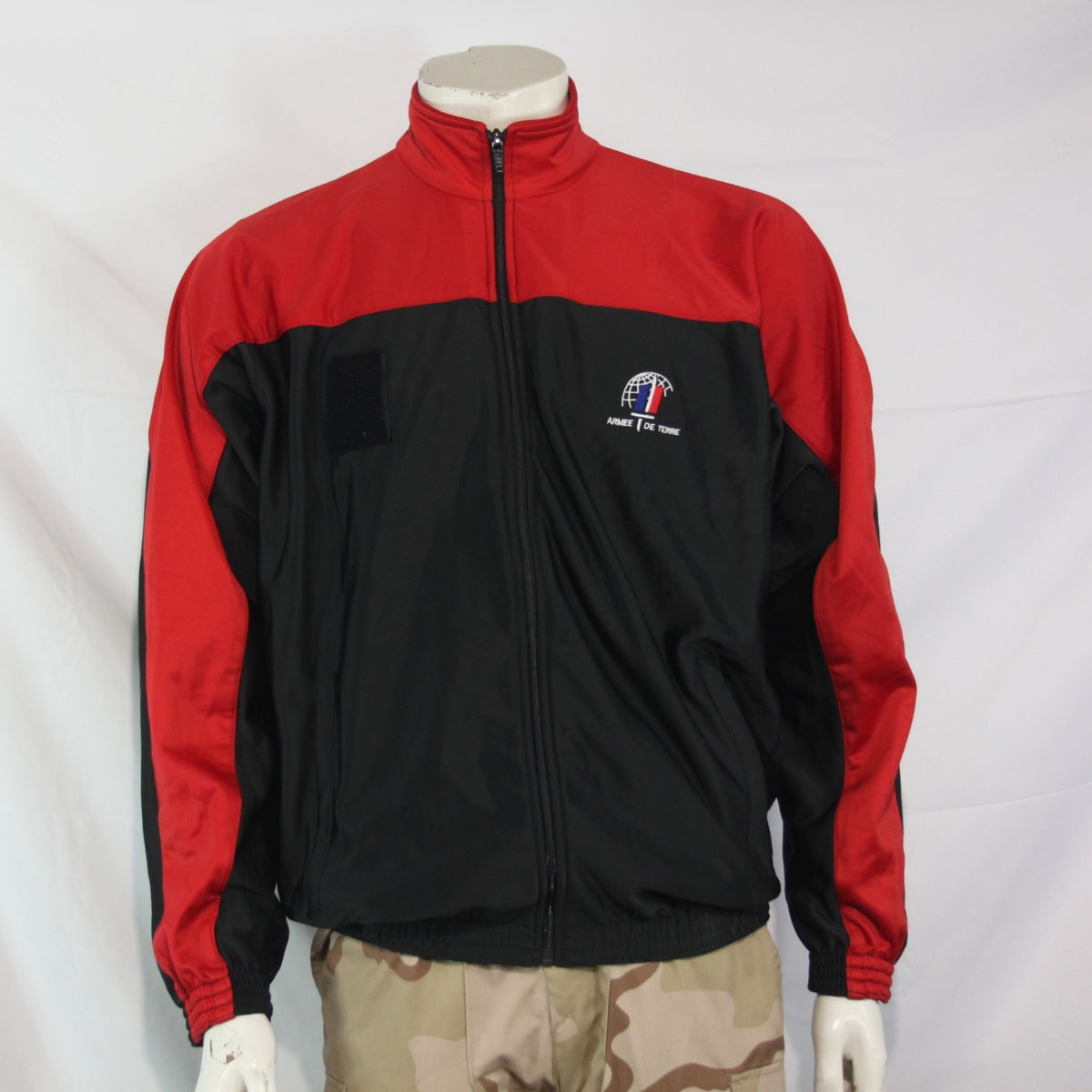 French Army Tracksuit Jacket Top Genuine Surplus Black Red  (3904)