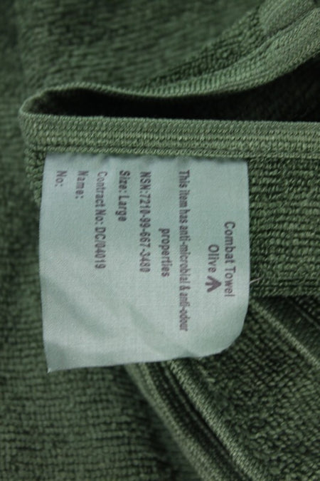 Genuine Surplus British Army Green Polyester Towel Hand Bath Flannel Towels Oliv