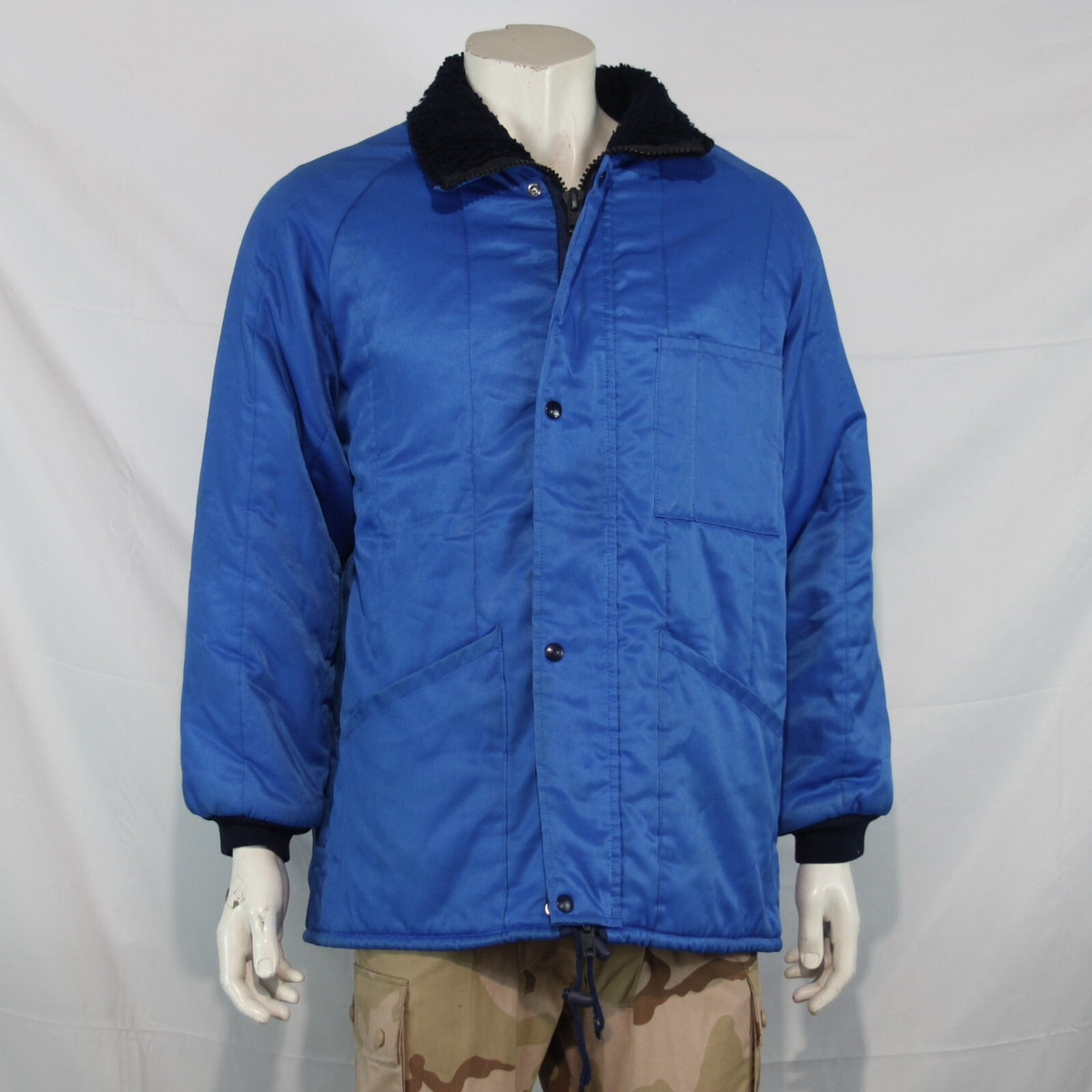 Genuine Surplus French Freezer Jacket WInter Quilted Thermal Blue (3171)