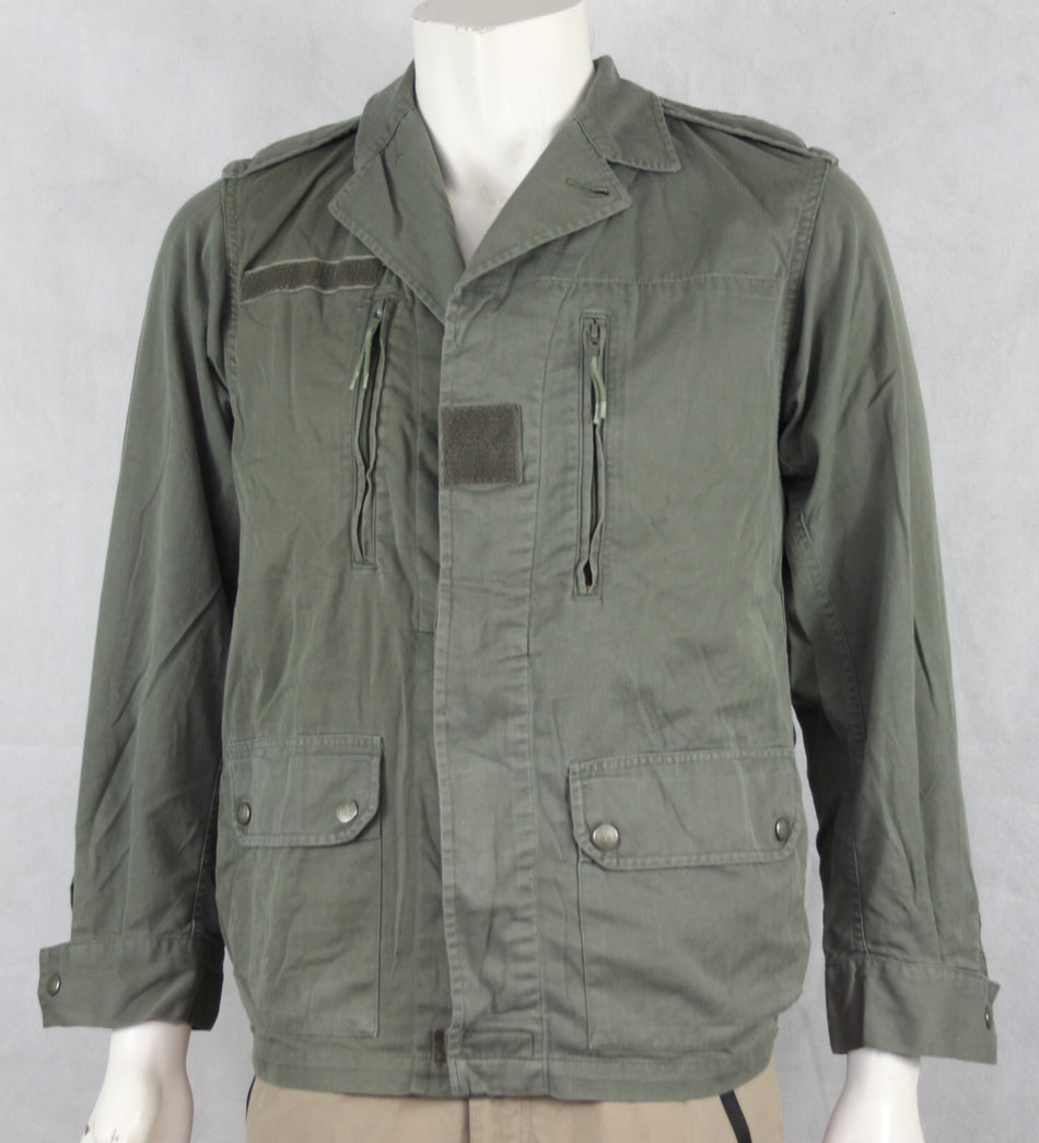 Genuine Surplus French Army F2  Vintage Combat Jacket Olive Green Canvas 3310