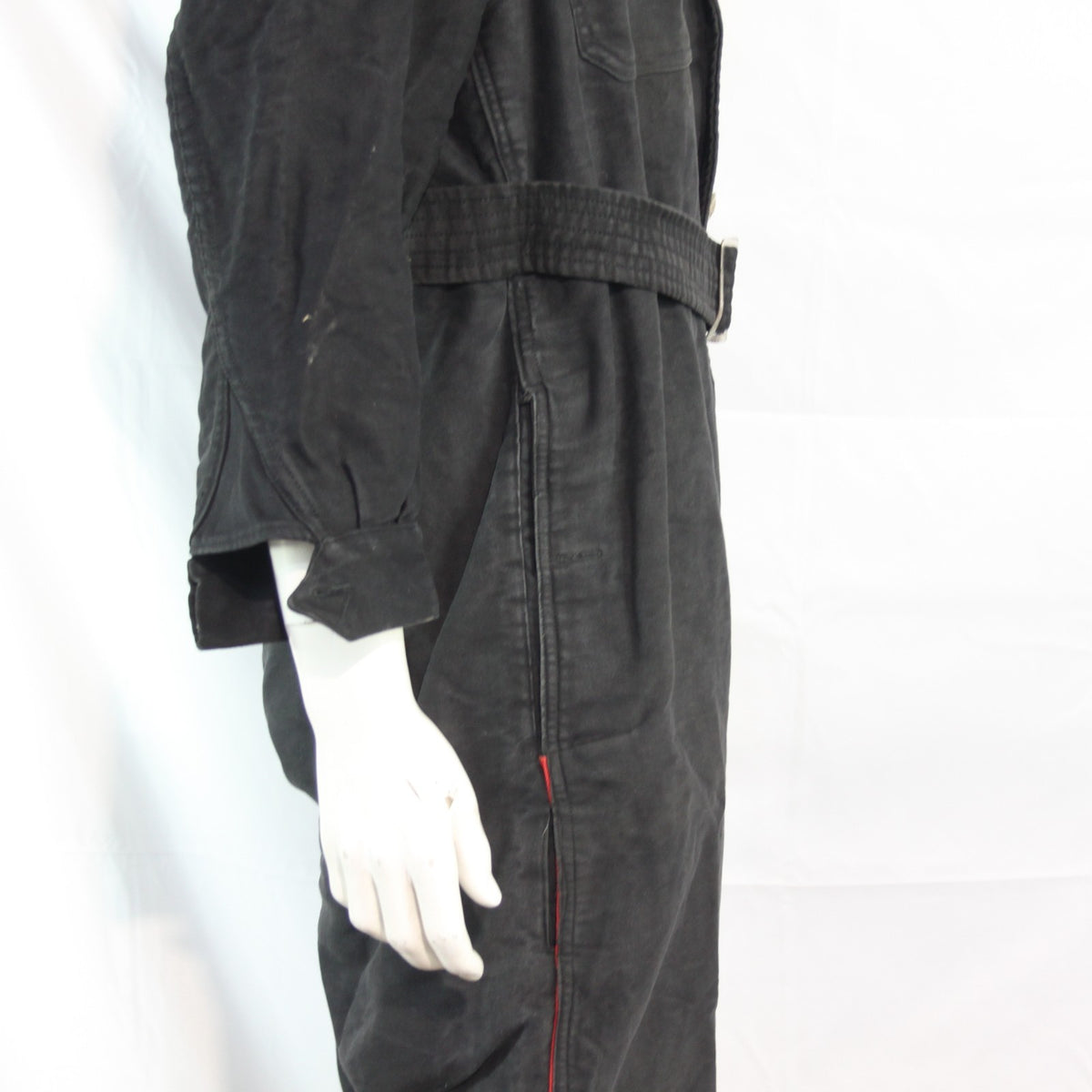1950's Dutch Army Genuine Surplus Black Vintage Coverall Moleskin 40-42" (3499)