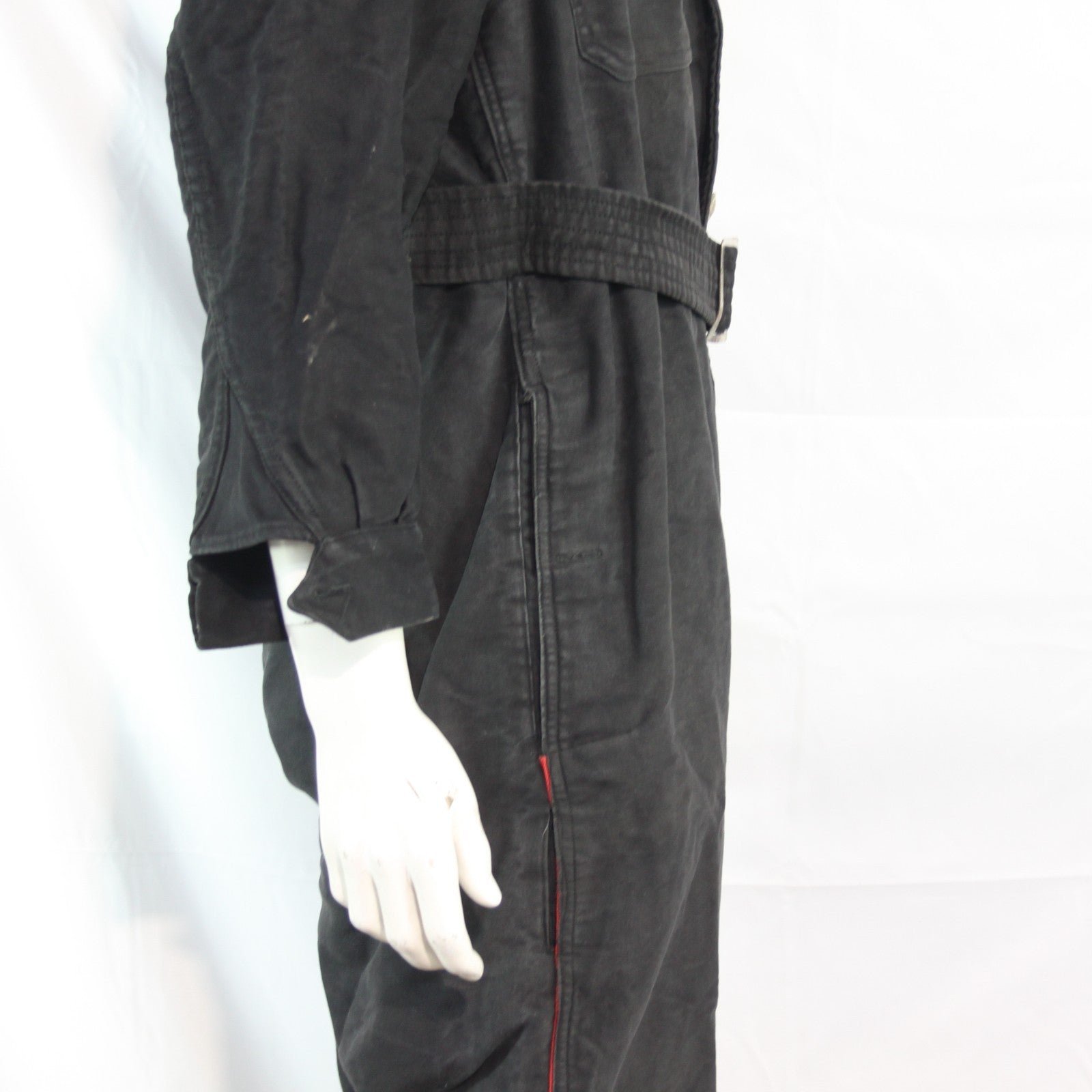 1950's Dutch Army Genuine Surplus Black Vintage Coverall Moleskin 40-42" (3499)