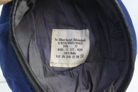 Genuine Surplus German/French Military Beret Royal Blue Wool (1487)