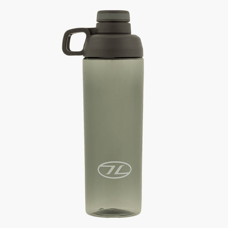Highlander Hydrator Water Bottle Grey Black 850ml BPA Free Plastic Impact Resist