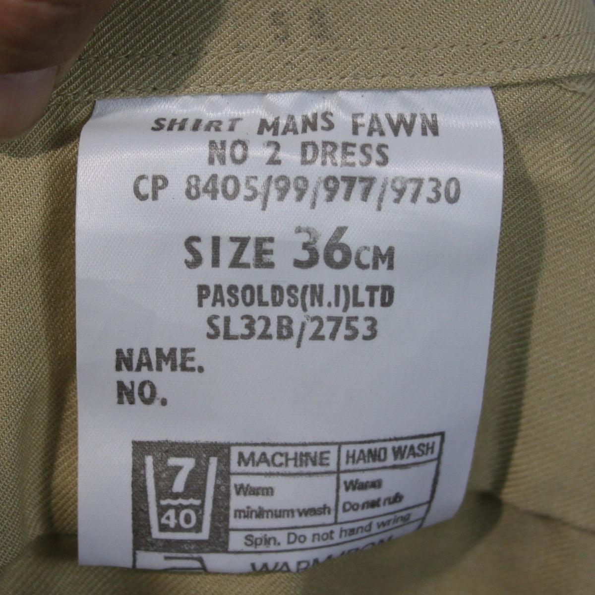 Genuine Surplus British Heavyweight Mans No2 Dress Shirt Fawn Officers (3427)