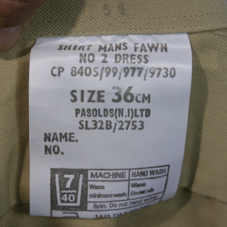 Genuine Surplus British Heavyweight Mans No2 Dress Shirt Fawn Officers (3427)