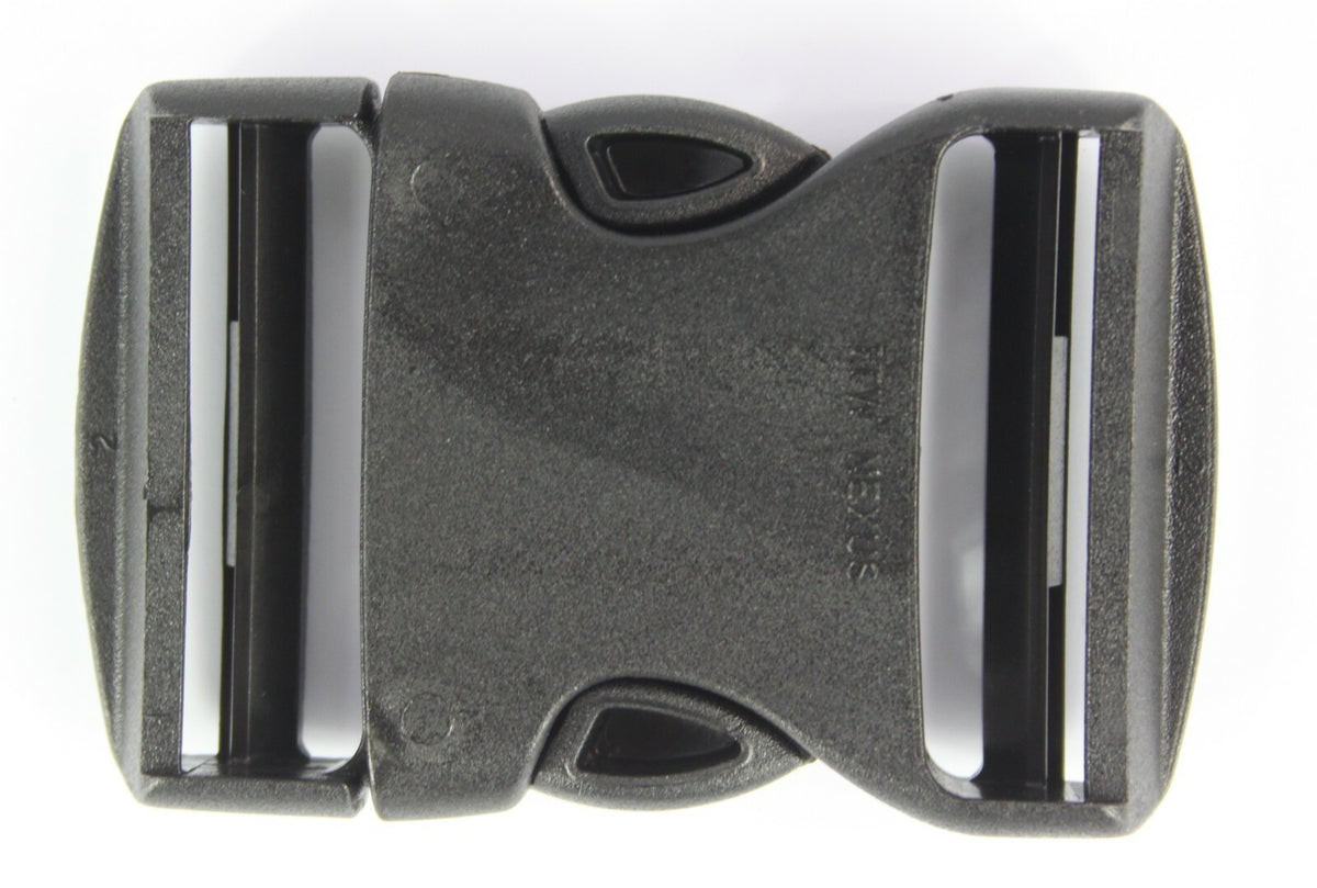 Double Side Release Buckles Black Plastic Clips Rucksacks Replacement All Sizes