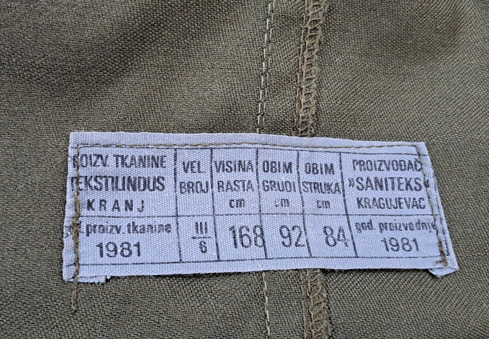Genuine Surplus Czech Army Parka Unlined Olive Green Canvas No belt (1671)