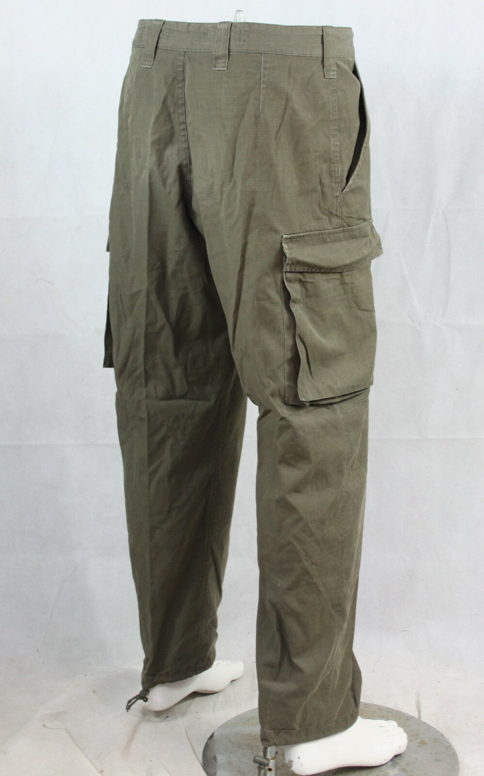 Army Surplus Austrian Olive Ripstop Trousers Lightweight Utility Combat Repairs