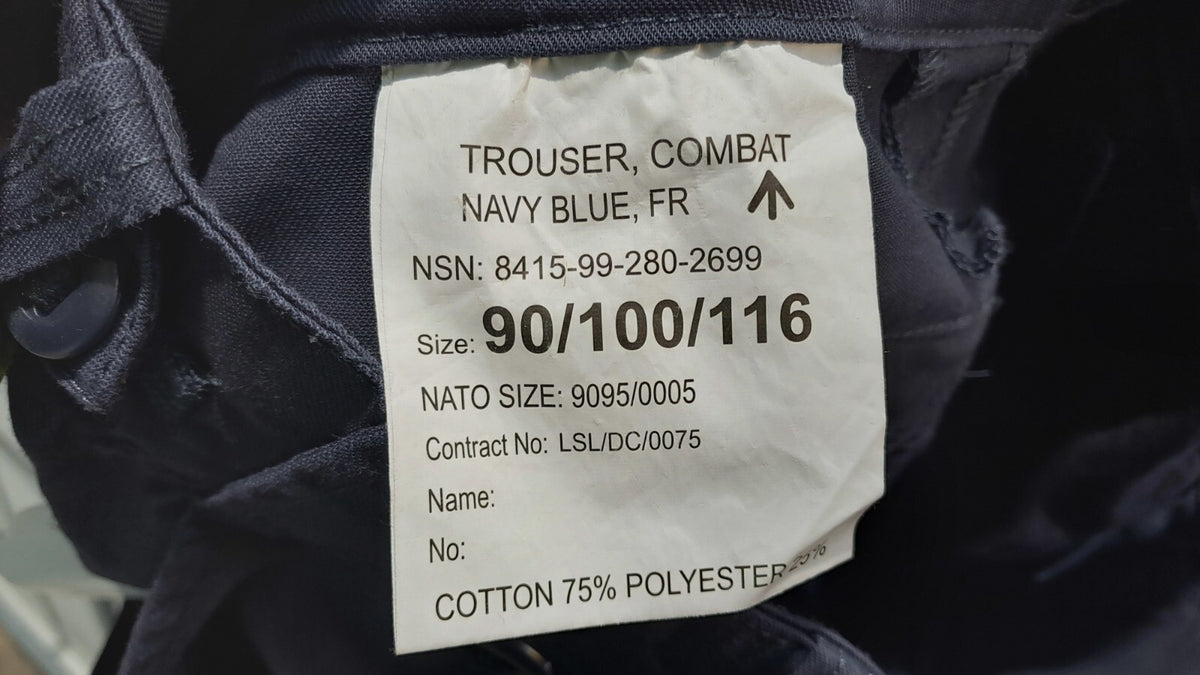 Genuine Surplus British Royal Navy Combat Trousers FR 39" Waist (3123)