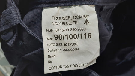 Genuine Surplus British Royal Navy Combat Trousers FR 39" Waist (3123)