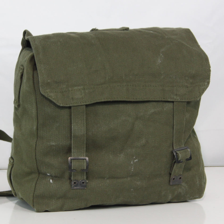 Genuine Surplus Vintage Belgian Army Military Side Bag Canvas Olive (3433)