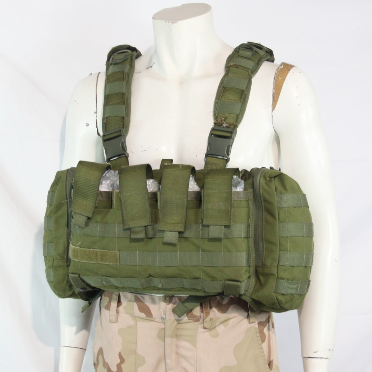 Surplus Tasmanian Tiger Chest Rig Action Vest Airsoft Pouches Green 3955
