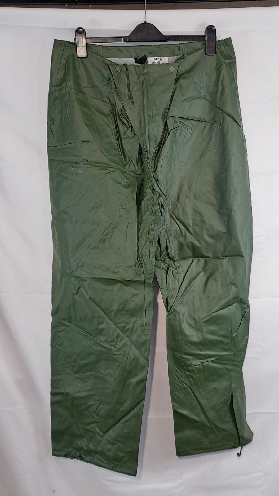 Genuine Surplus Swedish Army Waterproof Over-Trousers PVC Olive (2782)