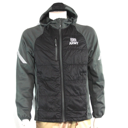Genuine Surplus British Army Padded Lightweight Jacket Black Grey Printed (4284)