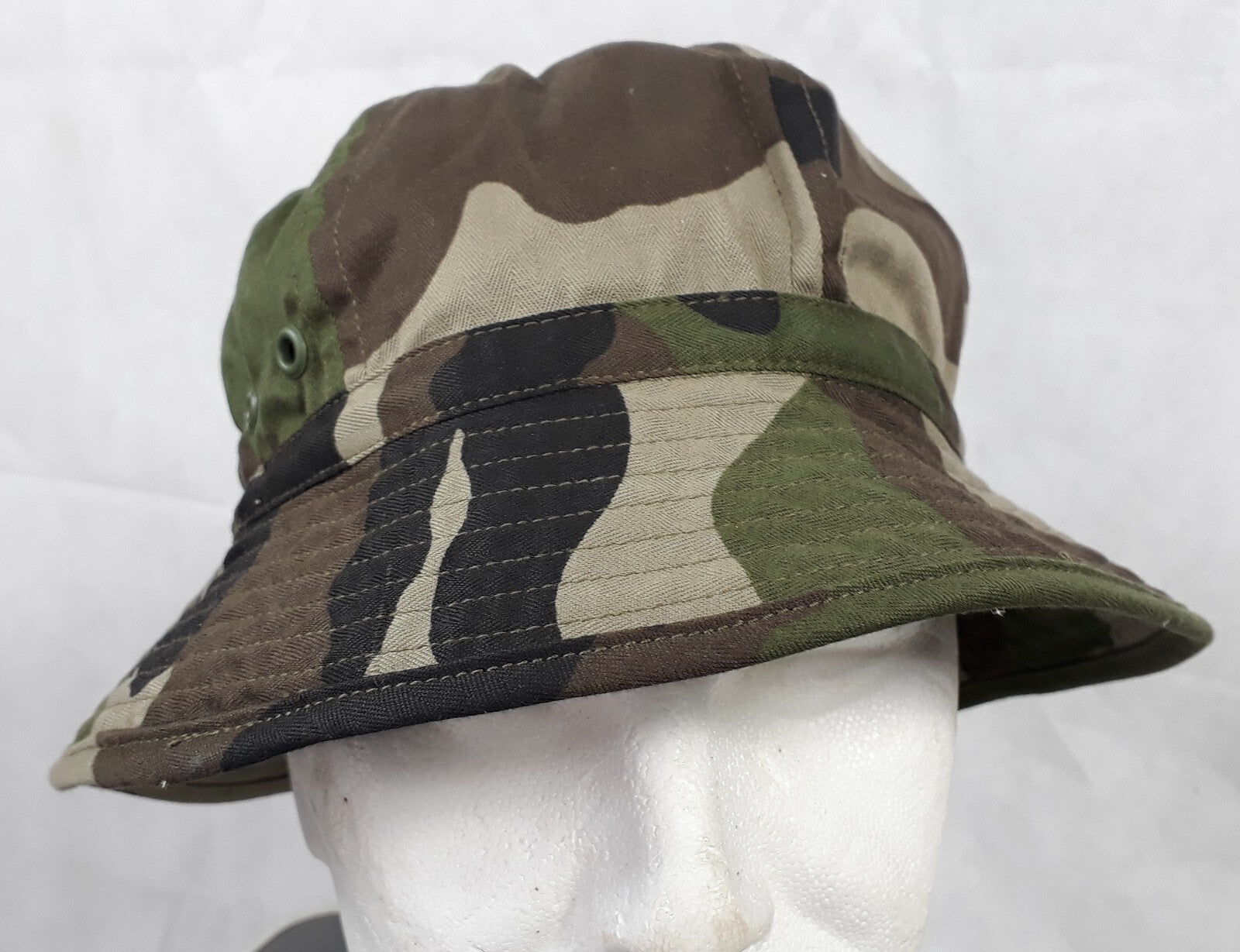 Genuine Surplus French Woodland Boonie Sun Hat Wide Brim Polycotton CCE Camo G1