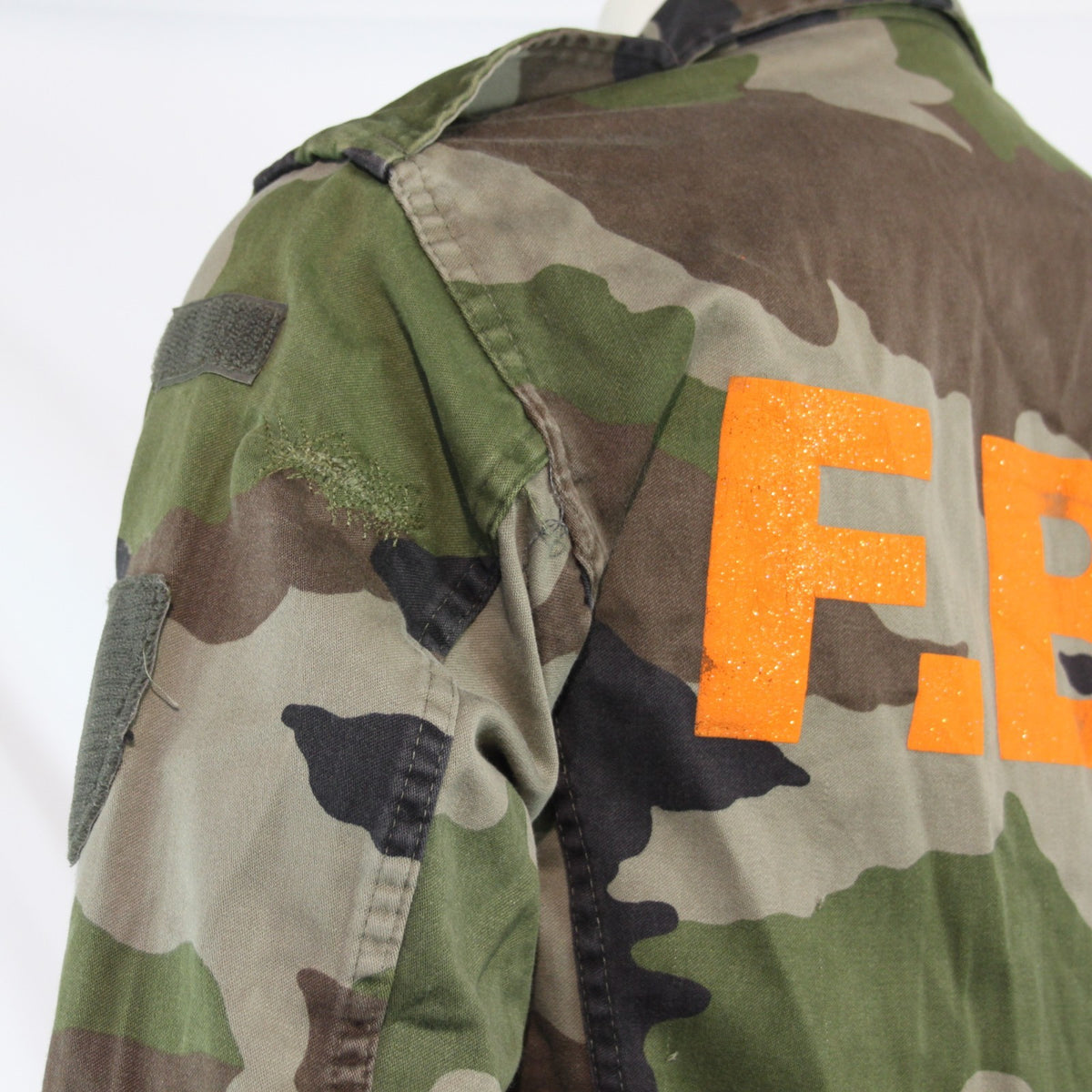 FBI Decorated French Military Jacket Camouflage Customized Surplus 36-38" (3605)