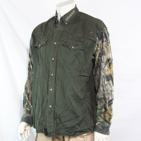 Mossy Oak Brushed Cotton Hunting Camouflage Shirt camo L 42-44" Chest (3606)