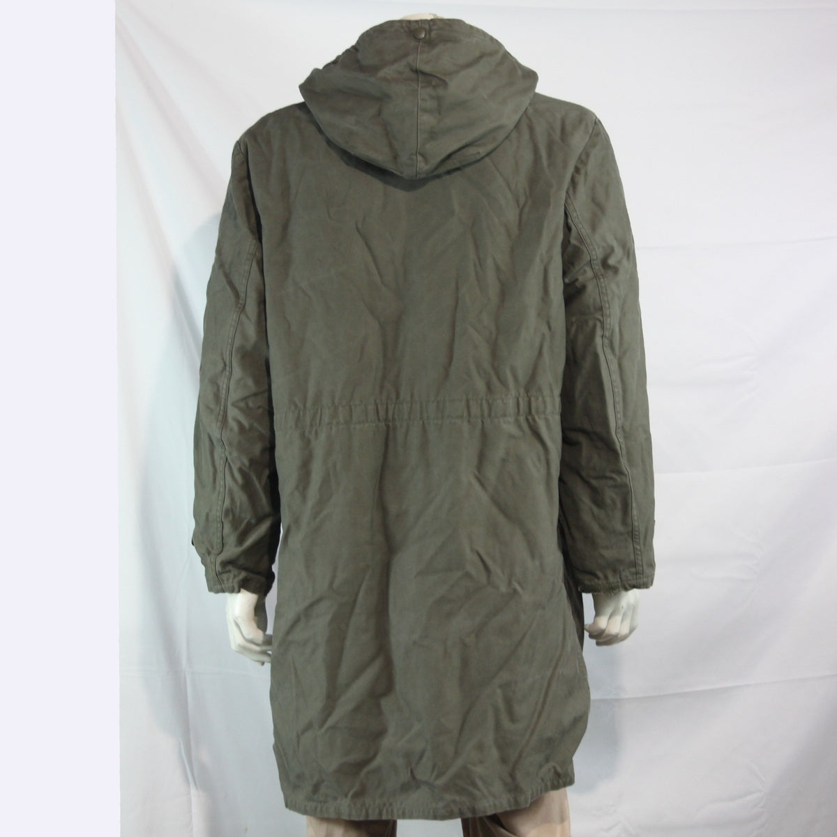 Vintage German Army Olive Parka Genuine Surplus Winter Coat Lined 42-44" (3795)