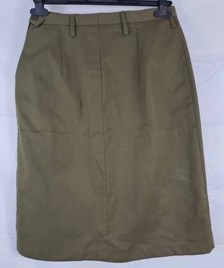 Genuine Surplus Slovakian Army Womens Skirt Khaki Green Button Fasten