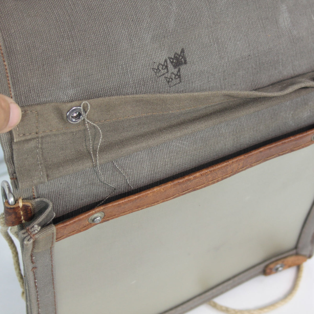 Genuine Surplus Vintage Swedish Army Military Map Case Canvas Khaki (3440)