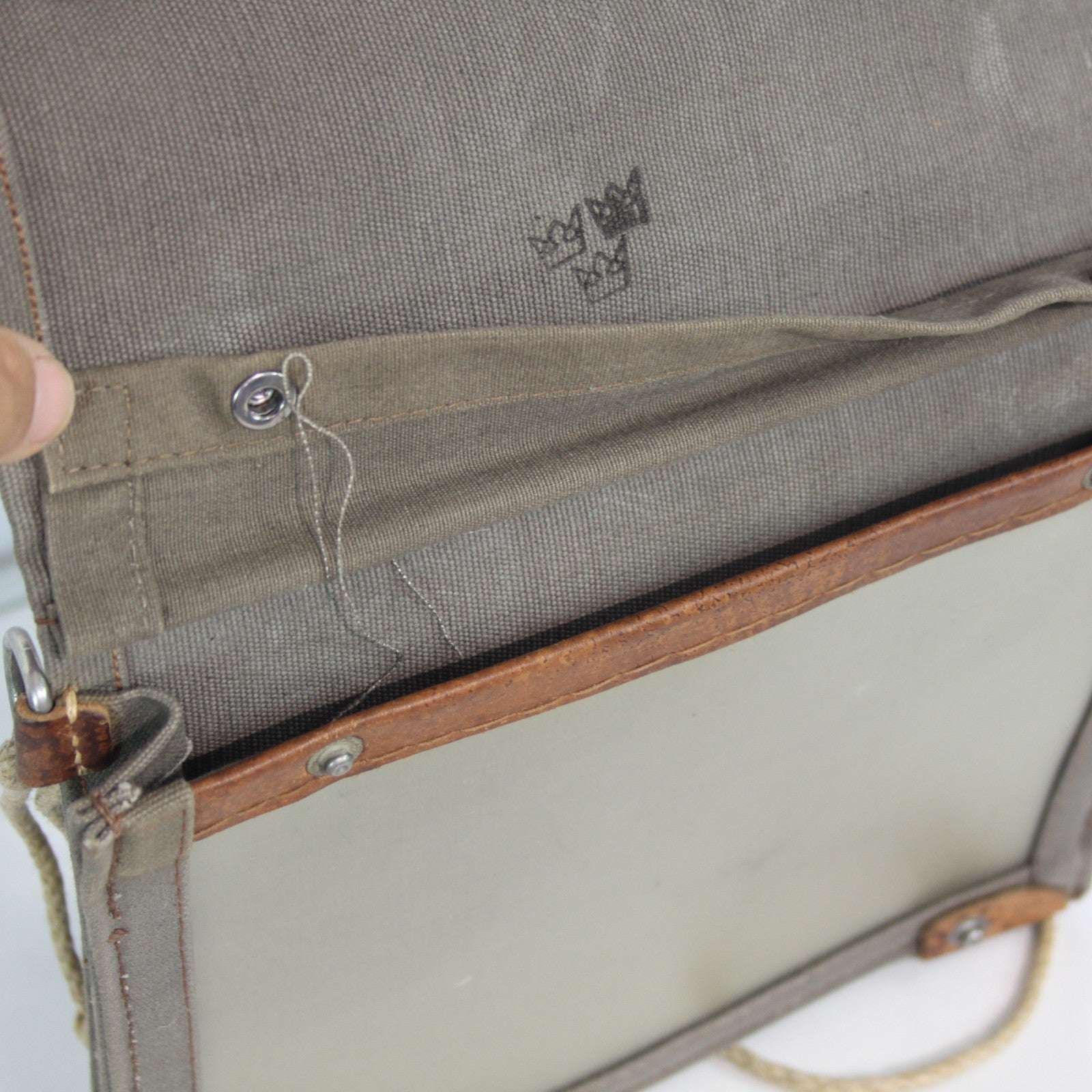 Genuine Surplus Vintage Swedish Army Military Map Case Canvas Khaki (3440)