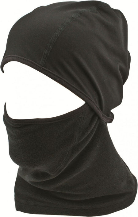 Highlander Fleece Face Mask and Helmet Liner Balaclava Headover Snood Black ED