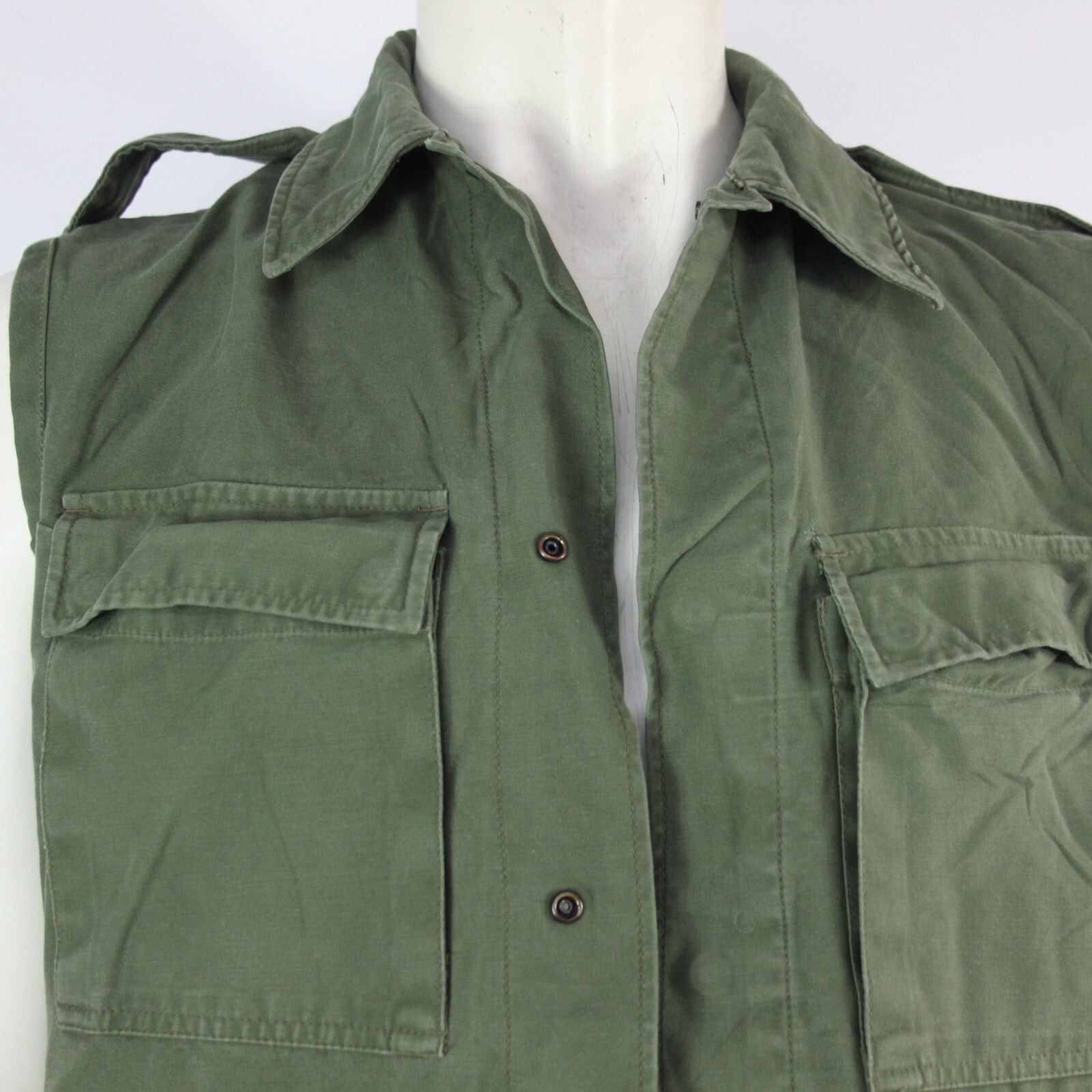 Genuine Surplus Dutch Jacket Coverted to Gilet Sleeveless Canvas 38" chest (3257