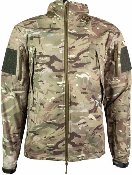 Highlander Tactical Hooded Softshell Jacket Water Resistant  Army Camo green