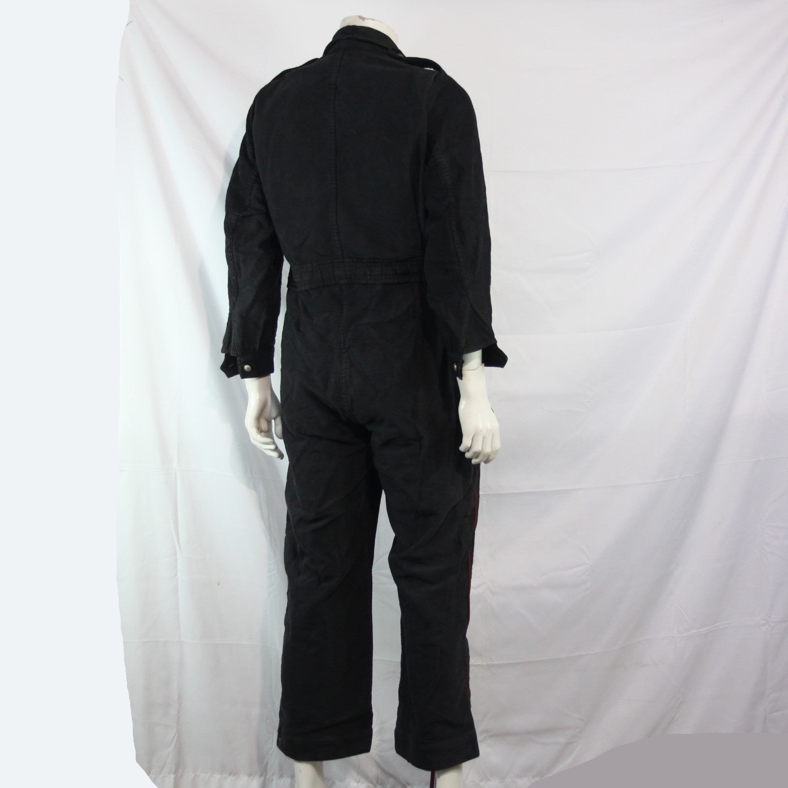 1950's Dutch Army Genuine Surplus Black Vintage Coverall Moleskin 40-42" (3499)