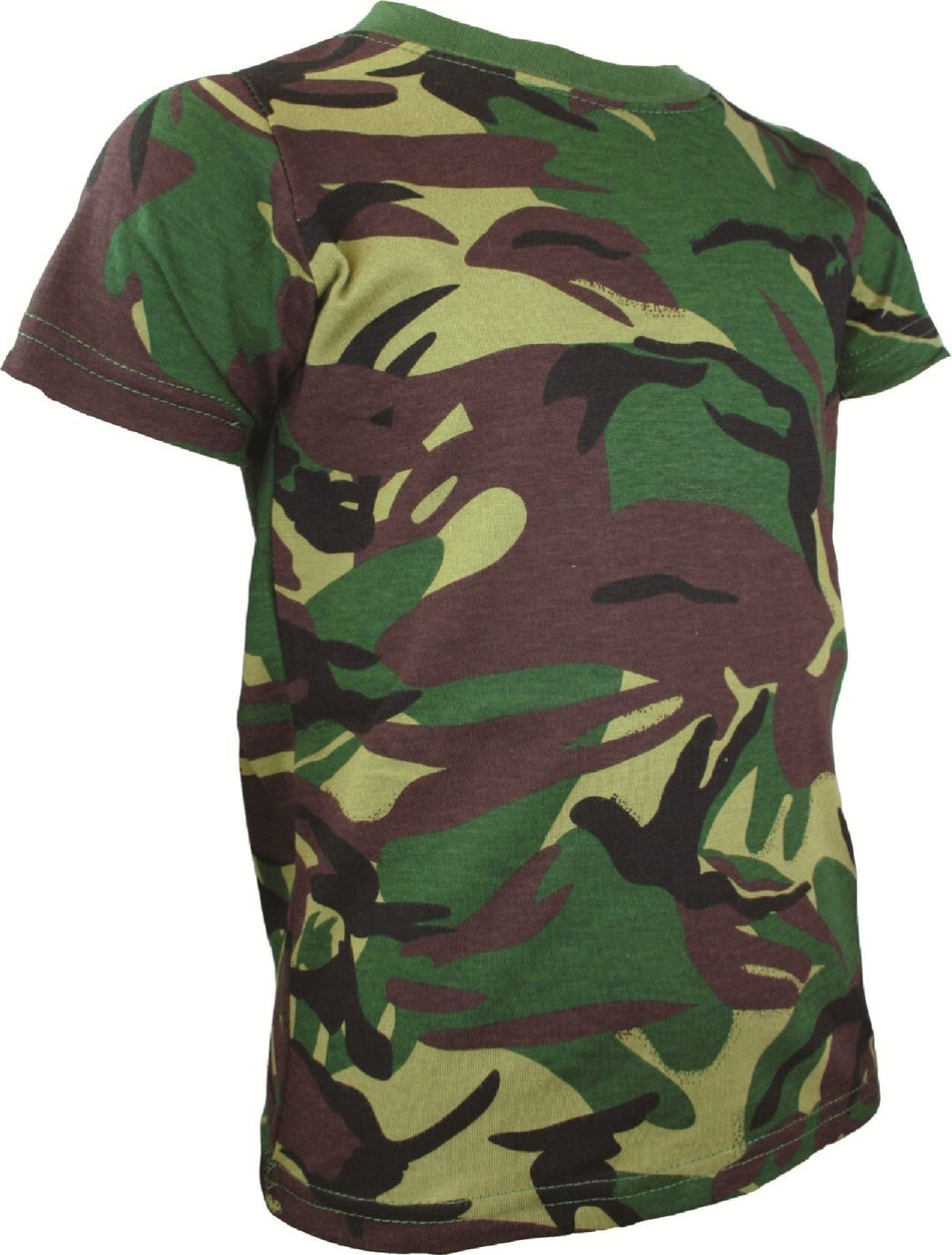 Kids Boys Girls DPM Camo British Army Military Combat T-shirt Top Cadet NEW