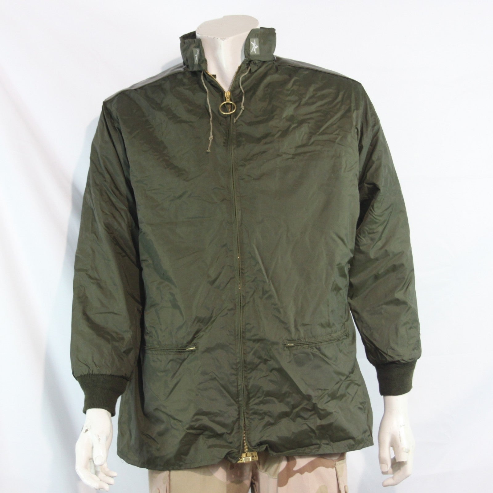 1970's Vintage Italian Army Foul Weather jacket Waterproof Lined 38-40" (4309)