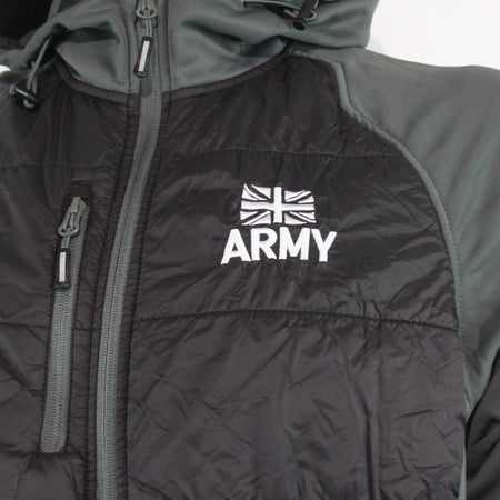 Genuine Surplus British Army Padded Lightweight Jacket Black Grey Printed (4284)