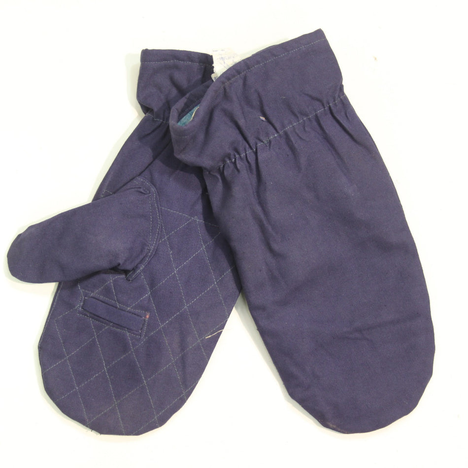 Thermal Padded Lined Romanian Army Mittens Genuine Surplus Blue Medium (3915)
