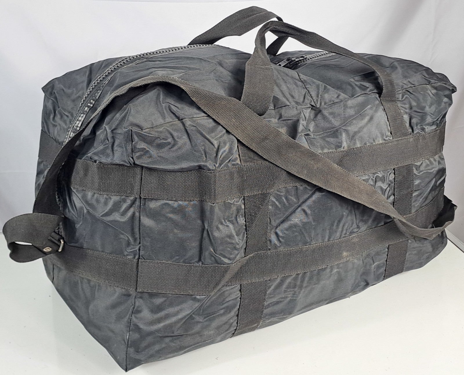 French Military College Holdall Black Duffle Bag Zipped Genuine Surplus (1637)