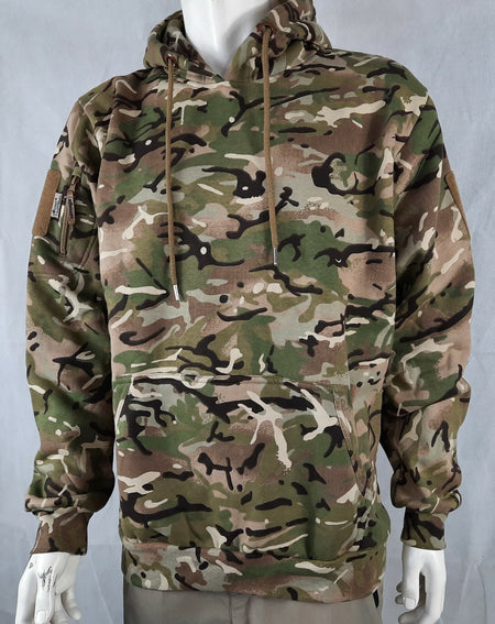 Kombat Tactical Hoodie BTP /Black  Tactical Military Pockets Cotton Rich Hooded 