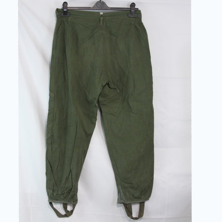 Genuine Surplus Romanian Vintage Trousers Olive with Stirrups 34" Waist (3671)
