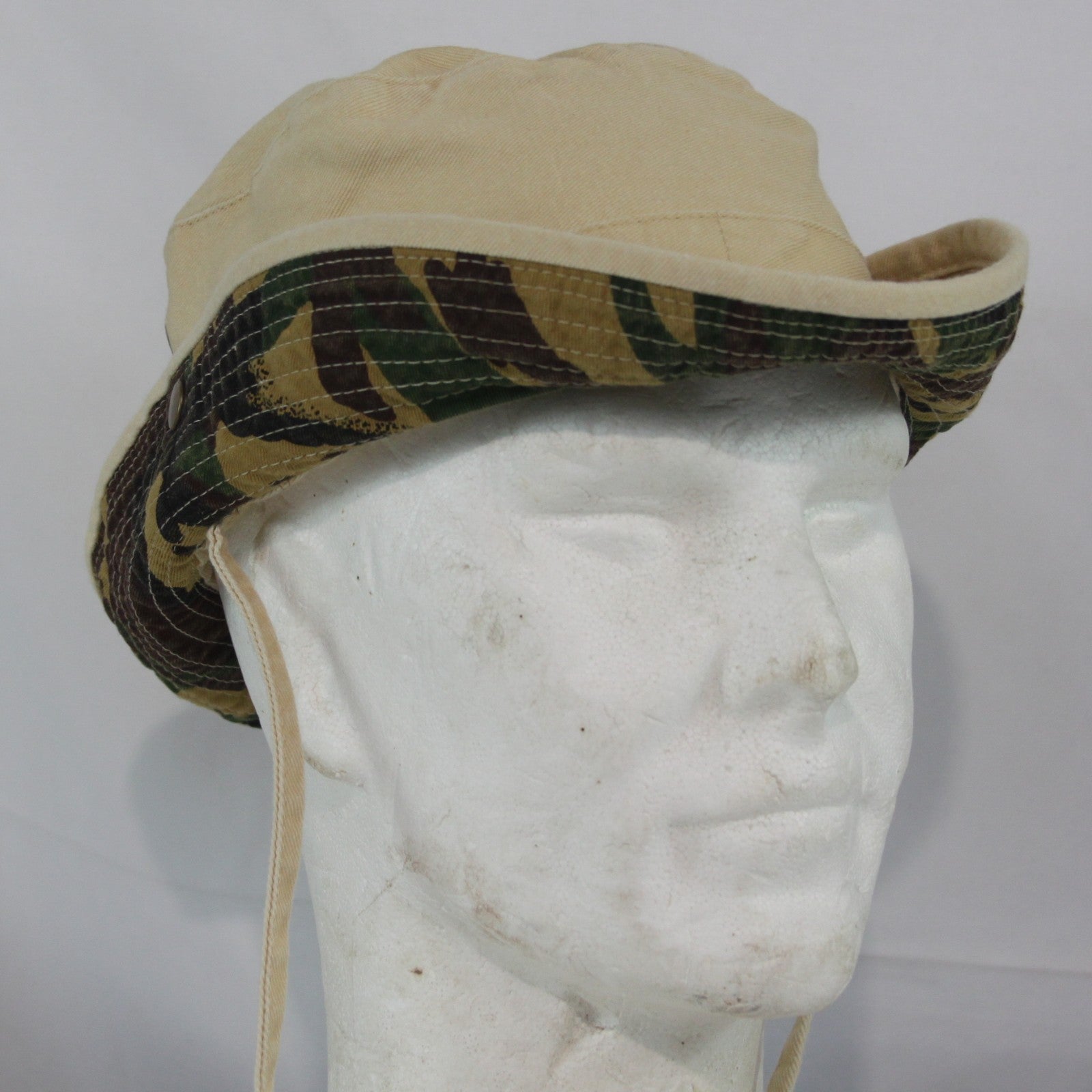 Jungle Bush Hat Camouflage Brim Beige Sun Hat Bucket Hat Military Style HAT144