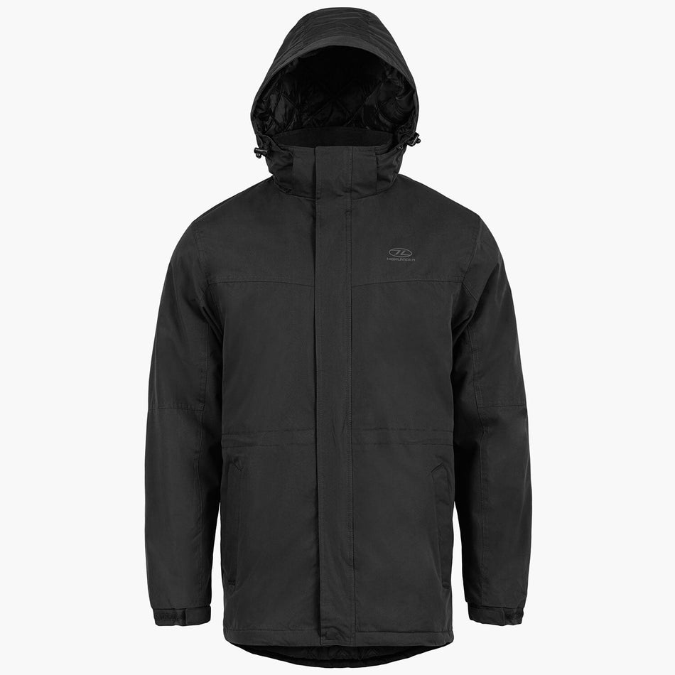 Highlander Boreas Winter Padded Jacket Black Olive Quilted Insulated