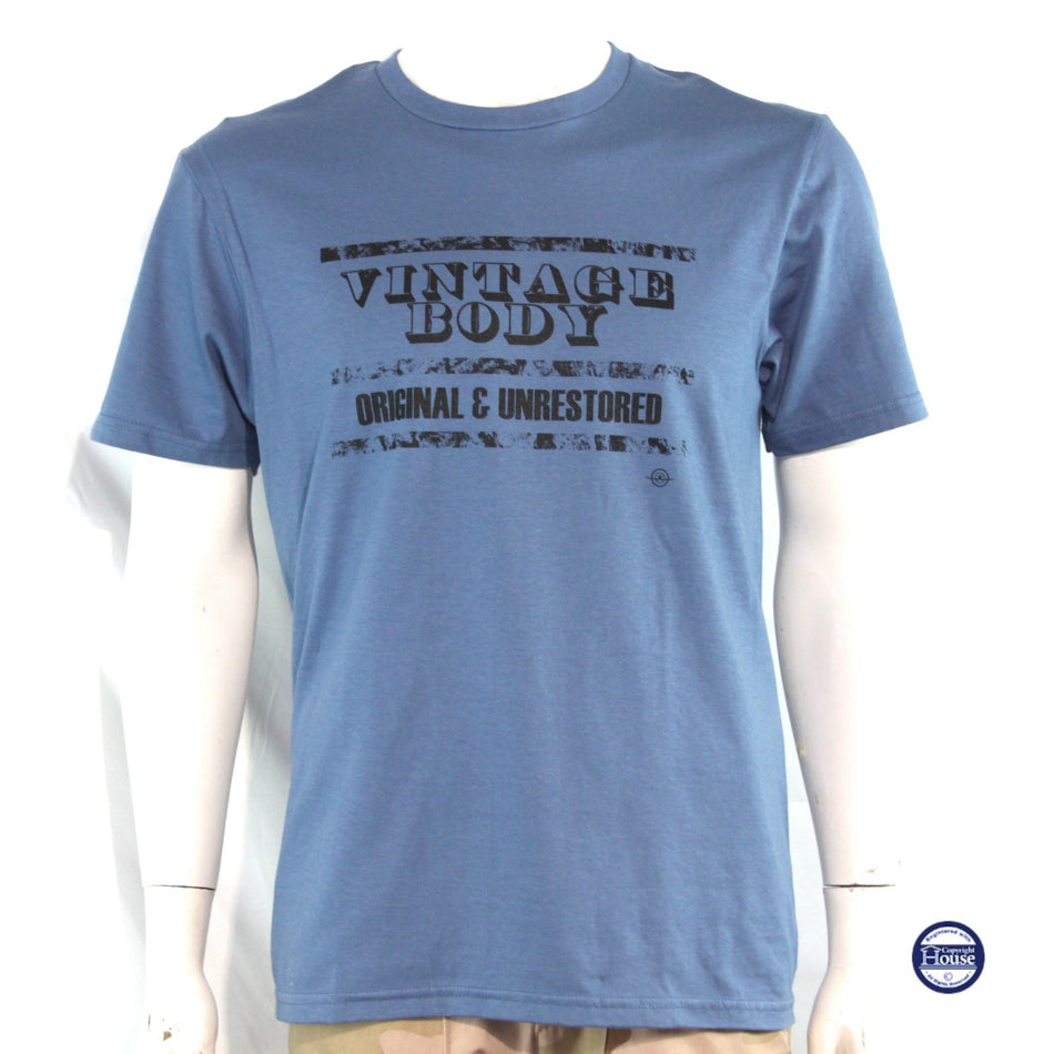 Vintage Body Funny Gift Exclusive Printed T-Shirt Mens Warbird Print Blue