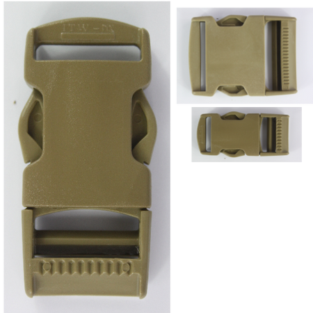 Side Release Buckles Tan Plastic Clips Belts Rucksacks  Replacement All Sizes