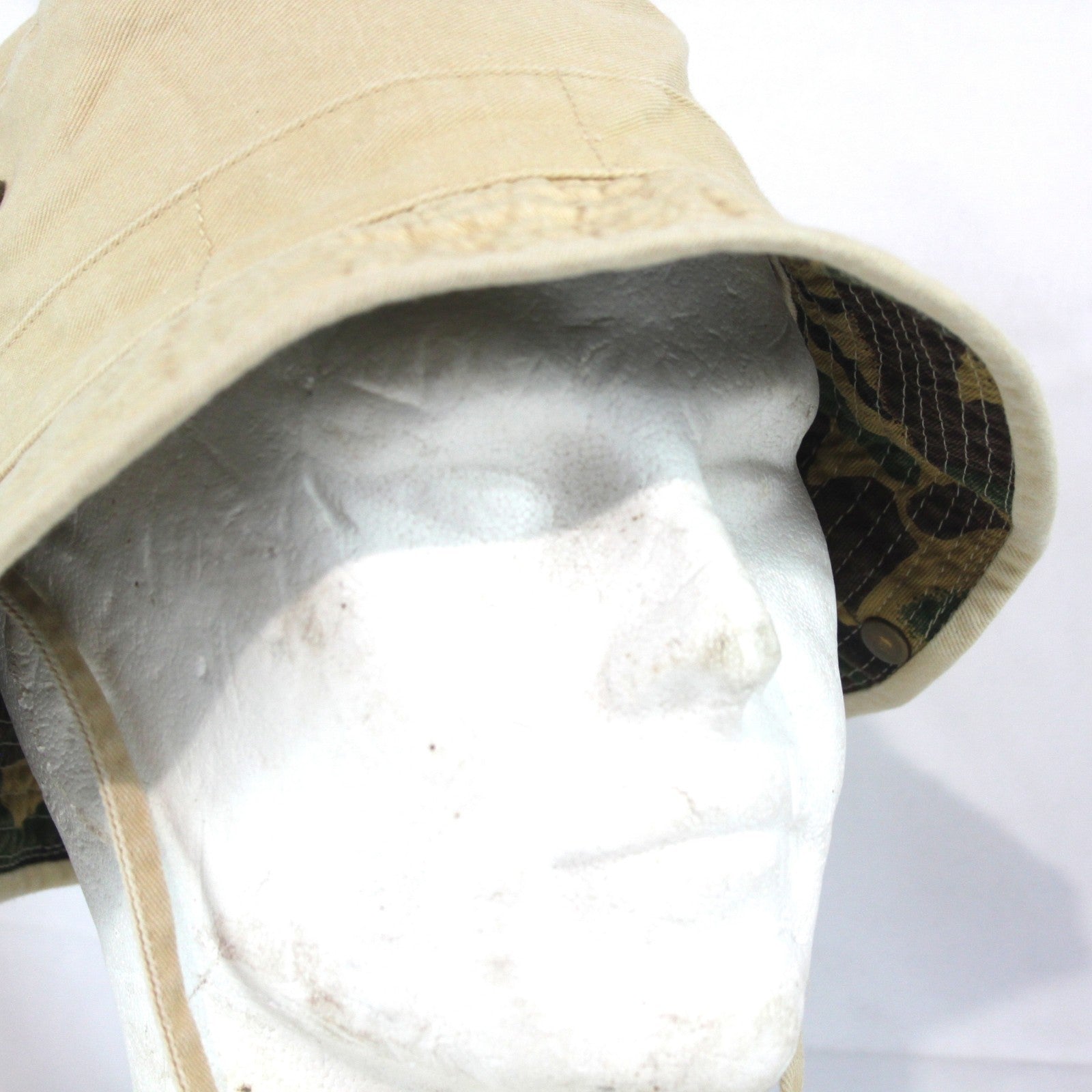 Jungle Bush Hat Camouflage Brim Beige Sun Hat Bucket Hat Military Style HAT144