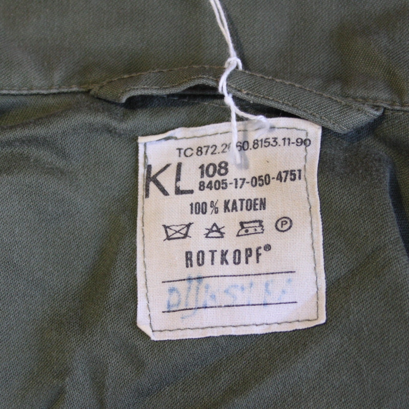 Genuine Surplus Dutch Army Olive Green Vintage Field Shirt HW Cotton  G2 (3320)