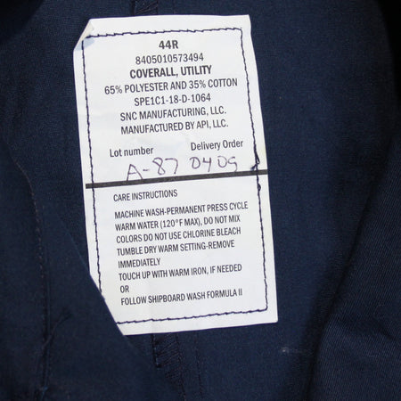 US Navy Military Utility Coverall Overall Genuine Surplus 44" Chest (3520)