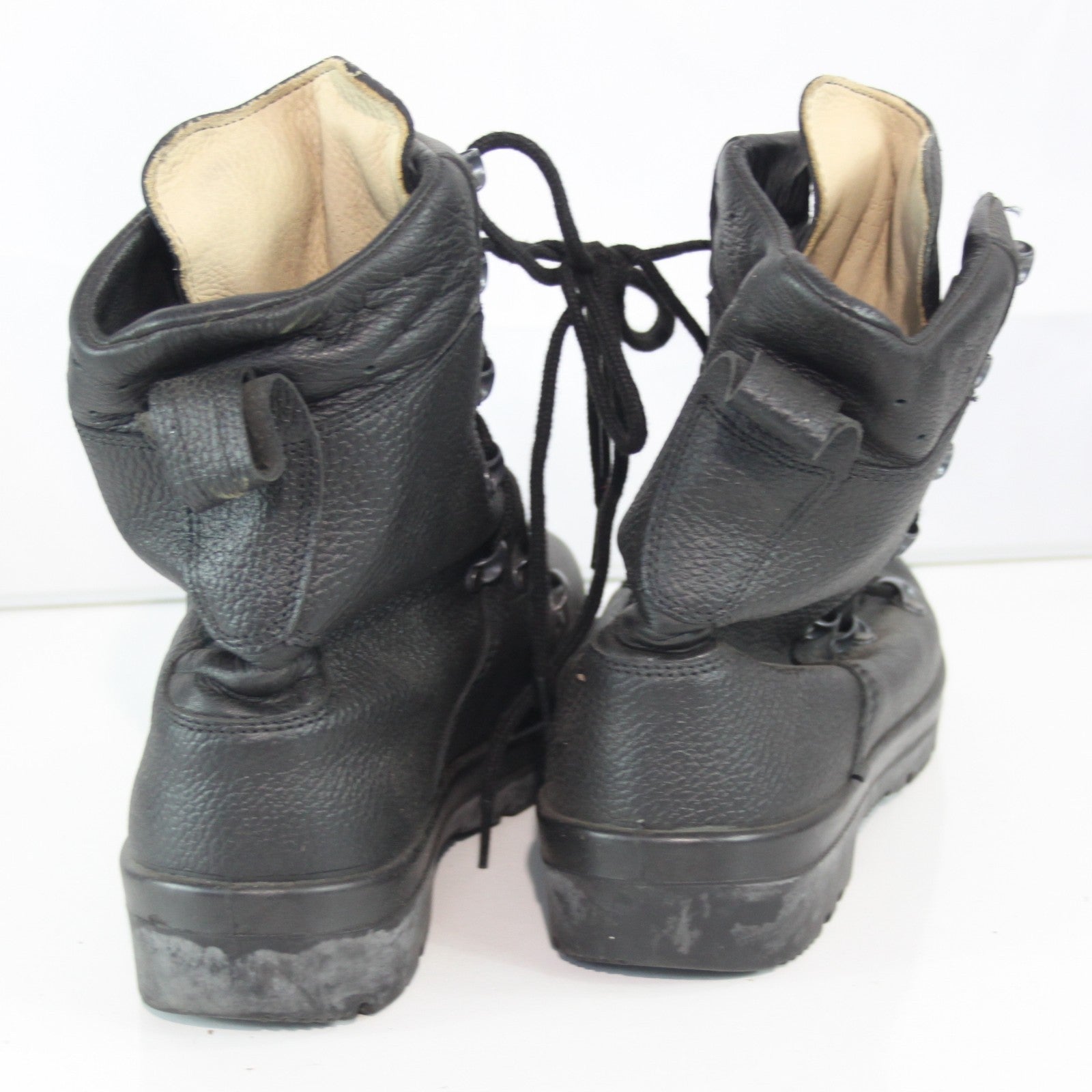 German Para Boot Genuine Surplus Army Mens Black Leather Lace Up UK 7 (3581)