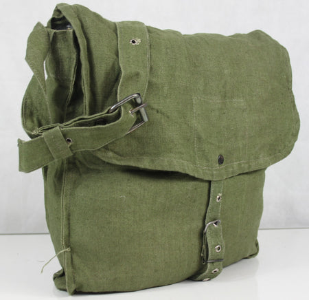 Genuine Surplus Bulgarian Army Side Bag Lightweight LINEN Vintage Gas Mask (3354