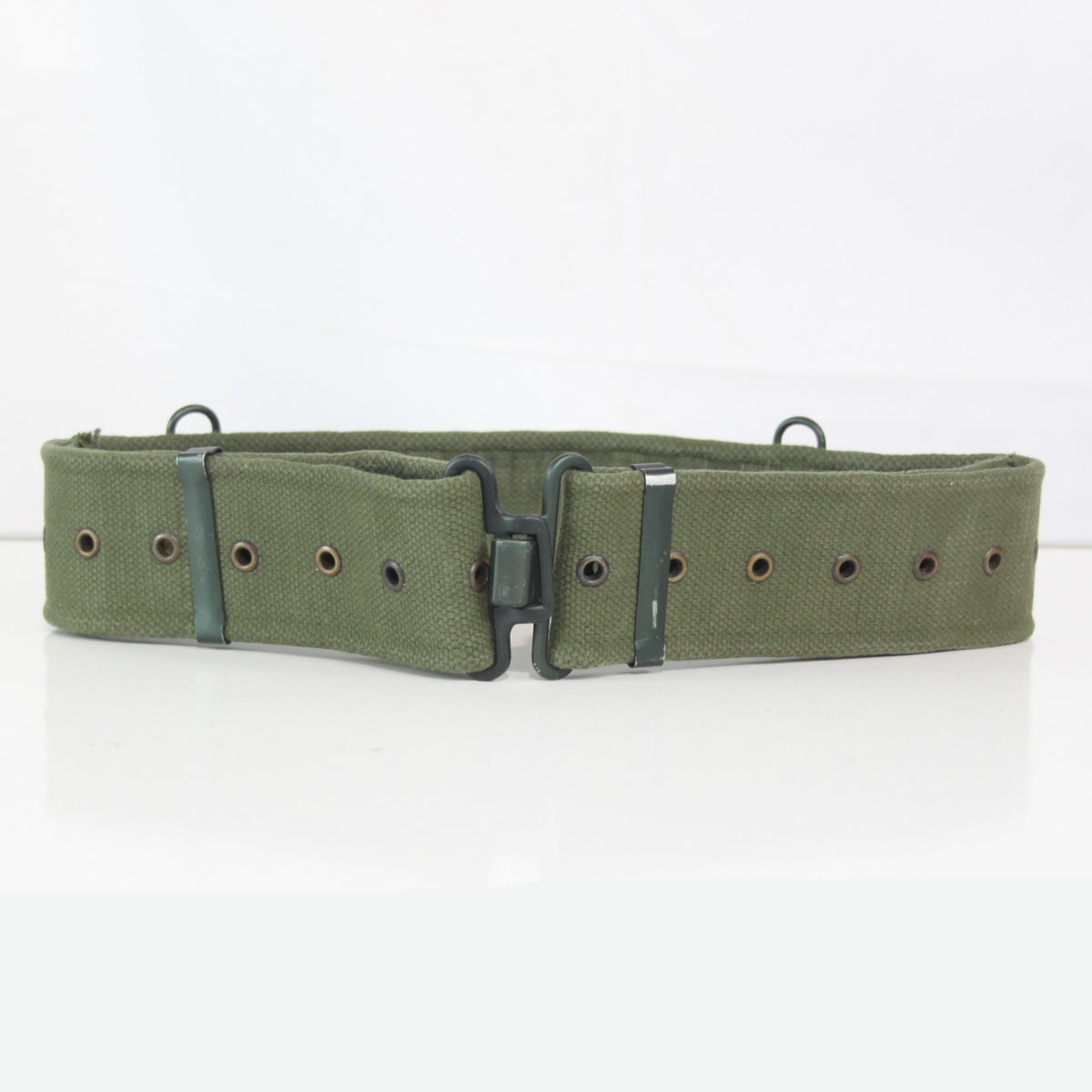 Genuine Surplus British 58 pattern 55mm Webbing Belt Olive Cotton (4084)