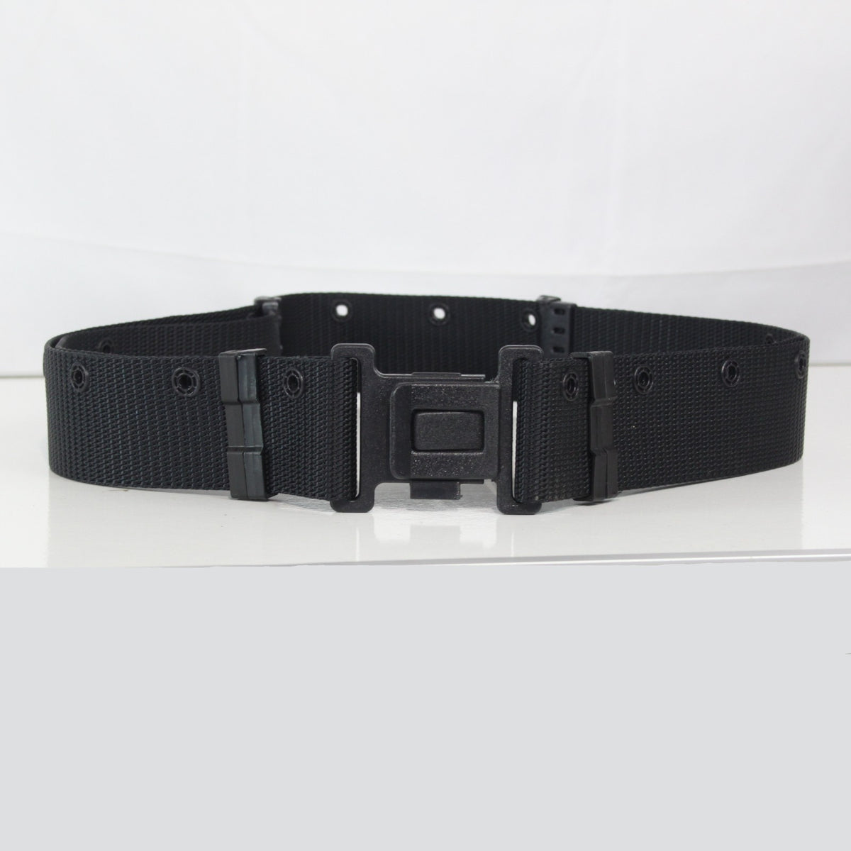 NEW Genuine Surplus Black 50mm Webbing Belt Tactical 40-50" Waist (3842)