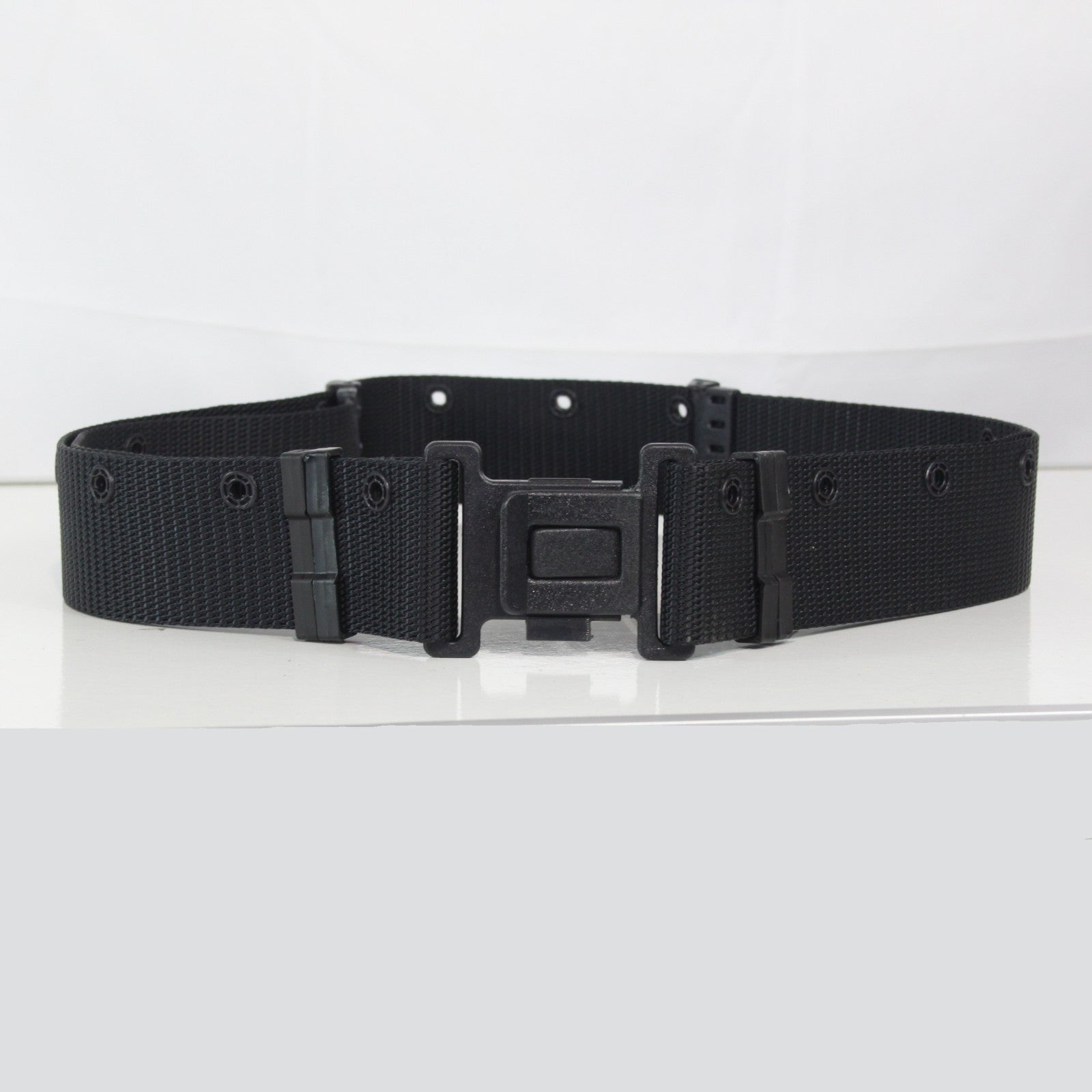 NEW Genuine Surplus Black 50mm Webbing Belt Tactical 40-50" Waist (3842)