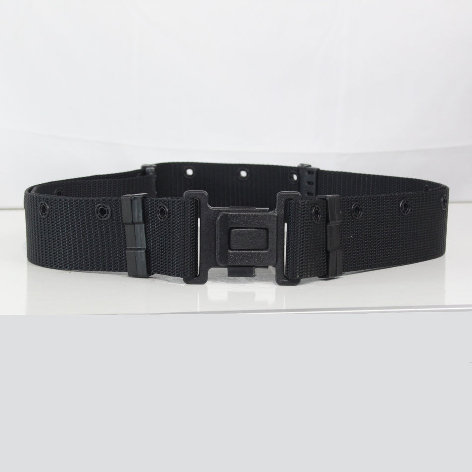 NEW Genuine Surplus Black 50mm Webbing Belt Tactical 40-50" Waist (3842)